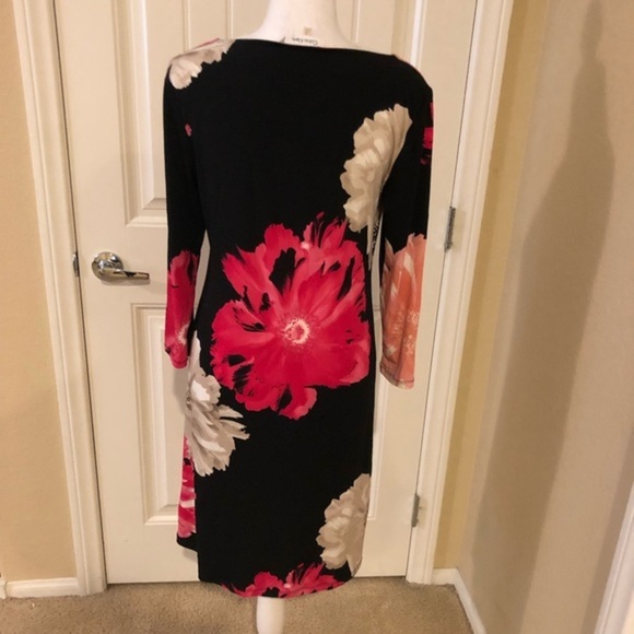 ❤️HostPick💚Calvin Klein floral pink and black floral small dress - Picture 5 of 7